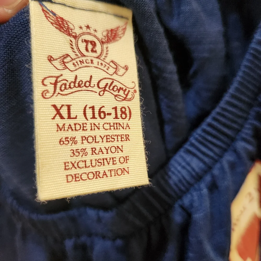 NWT Women's Blue Off-Shoulder Top Faded Glory Size XL - Picture 9 of 9